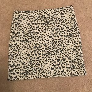 Leopard Print LOFT pencil skirt